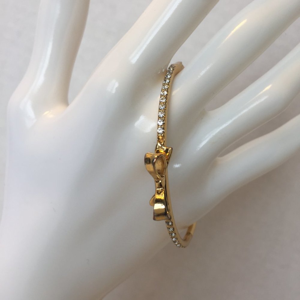 Kate Spade Gold Pave Bow Bangle Bracelet